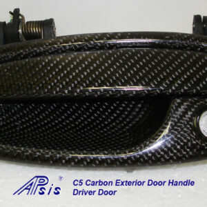 C5 97-04 Lamination Black Carbon or Silver Carbon Exterior Door Handle 2 pcs/set (with one Key Holder or 2 Key Holder) (Core Exchange)