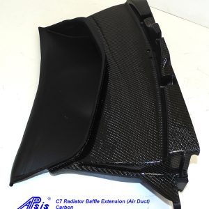 C7 14-UP Lamination Black Carbon Radiator Air Duct, Carbon on Both Inside and Outside (Core Exchange)