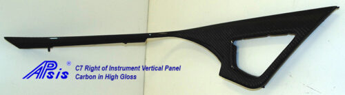 C7 14-UP Lamination Black Carbon Right of Instrument Cluster Vertical Panel w/Grab (Core Exchange)
