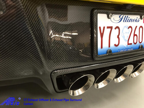 C7 14-UP Lamination Black Carbon Exhaust Pipe Surround (Core Exchange)  ($468.00 + Refundable Core Charge $275.00) (High Gloss or Matte Finish)