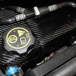 C7 14-UP Lamination Black Carbon Radiator Reservoir Cover (Overlay) (High Gloss or Matte Finish)