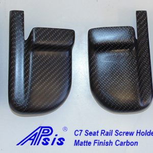 C7 14-UP Lamination Black Carbon Seat Rail Cover 4pcs/set