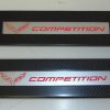 C7 14-UP Lamination Black Carbon Outer Door Sill with Light 2pcs/set (Core Exchange)  ($798.00 + Refundable Core Charge $250.00) (High Gloss or Matte Finish)