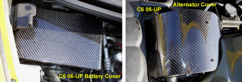 C6 05-13 Black Carbon or Silver Carbon Alternator Cover (Overlay)