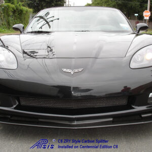 C6 05-13, Matte Black, Black Carbon or Silver Carbon ZR1 Style Front Splitter Fit for Coupe or Convertible