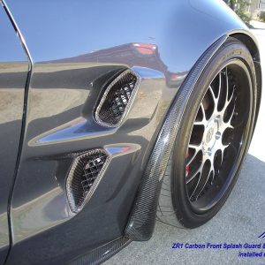 C6 ZR1 09-13 Lamination Black Carbon or Silver Carbon ZR1 Front Brake Scoop (Side Air Vent), 4pcs/set