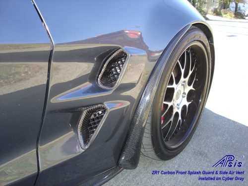 C6 ZR1 09-13 Lamination Black Carbon or Silver Carbon ZR1 Front Brake Scoop (Side Air Vent), 4pcs/set