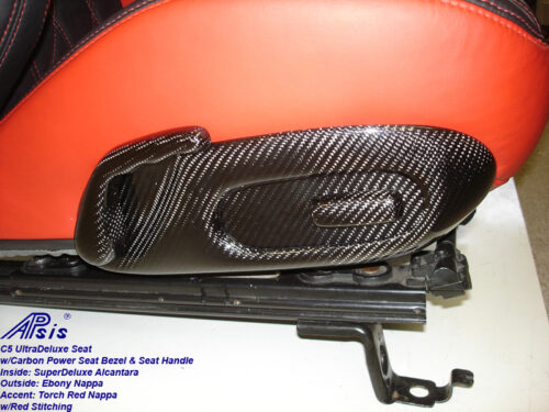 C5 97-04 Lamination Black Carbon or Silver Carbon Reclining Seat Handle 2 pcs/set (Core Exchange)