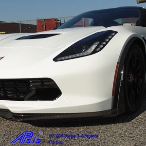 C7 Z06 15-UP, Replica Stage 3 Front Splitter, 3 pcs/set, Matte Black (Carbon Flash, High Gloss Carbon or Matte Finish Carbon)