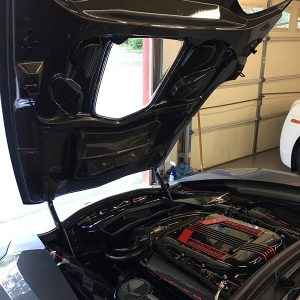 C7 Z06 15-UP Lamination Black Carbon See-Through Hood (Repalcement Parts)