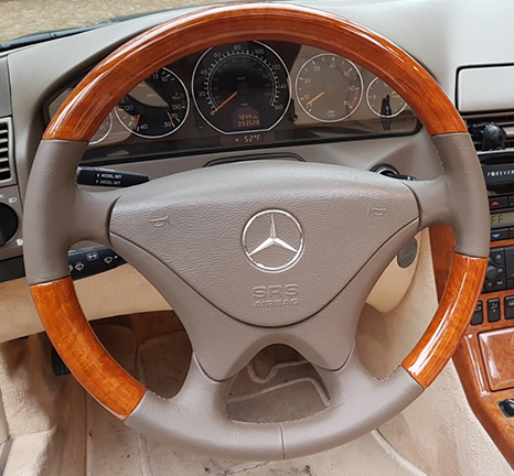 Mercedes R129 Burlwood Steering Wheel 90-02