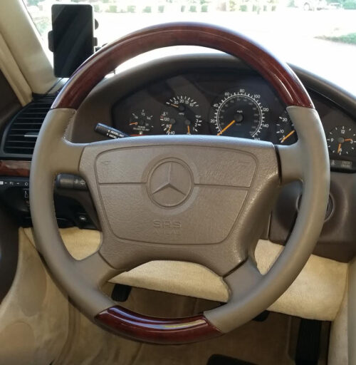 Mercedes W140 Walnut Burl, Blackwood or Zebrano Steering Wheel 92-99