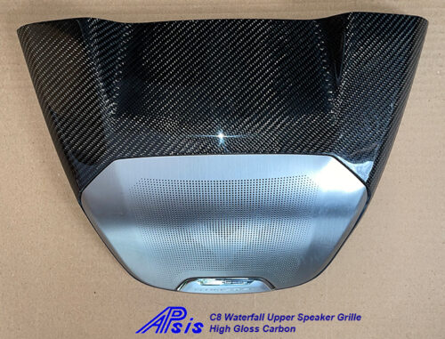 C8 20-UP, Waterfall Upper Speaker Grille (Between the Seats) for Coupe, High Gloss Carbon (Core Exchange) $698.00 + Core Deposit $275.00