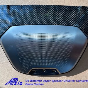 C8 20-UP, Waterfall Upper Speaker Grille (Between the Seats) for Convertible, High Gloss Carbon (Core Exchange)