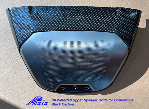 C8 20-UP, Waterfall Upper Speaker Grille (Between the Seats) for Convertible, High Gloss Carbon (Core Exchange)