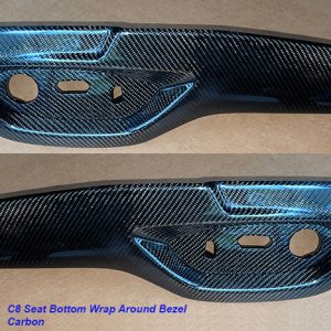 C8 20-UP, Seat Bottom Wrap Around Bezel, High Gloss Carbon (Core Exchange)